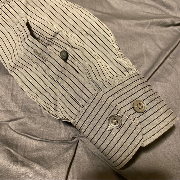 Express Striped Extra Slim Long Sleeve Shirt XS - Picture 9 of 12